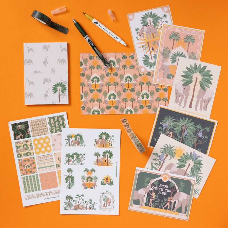 Elephants Stationery Gift Box - 