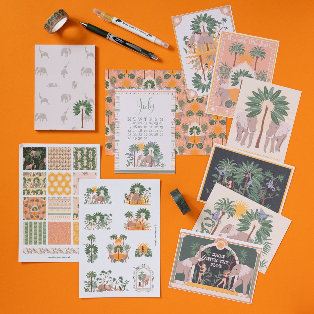Elephants Stationery Gift Box - 