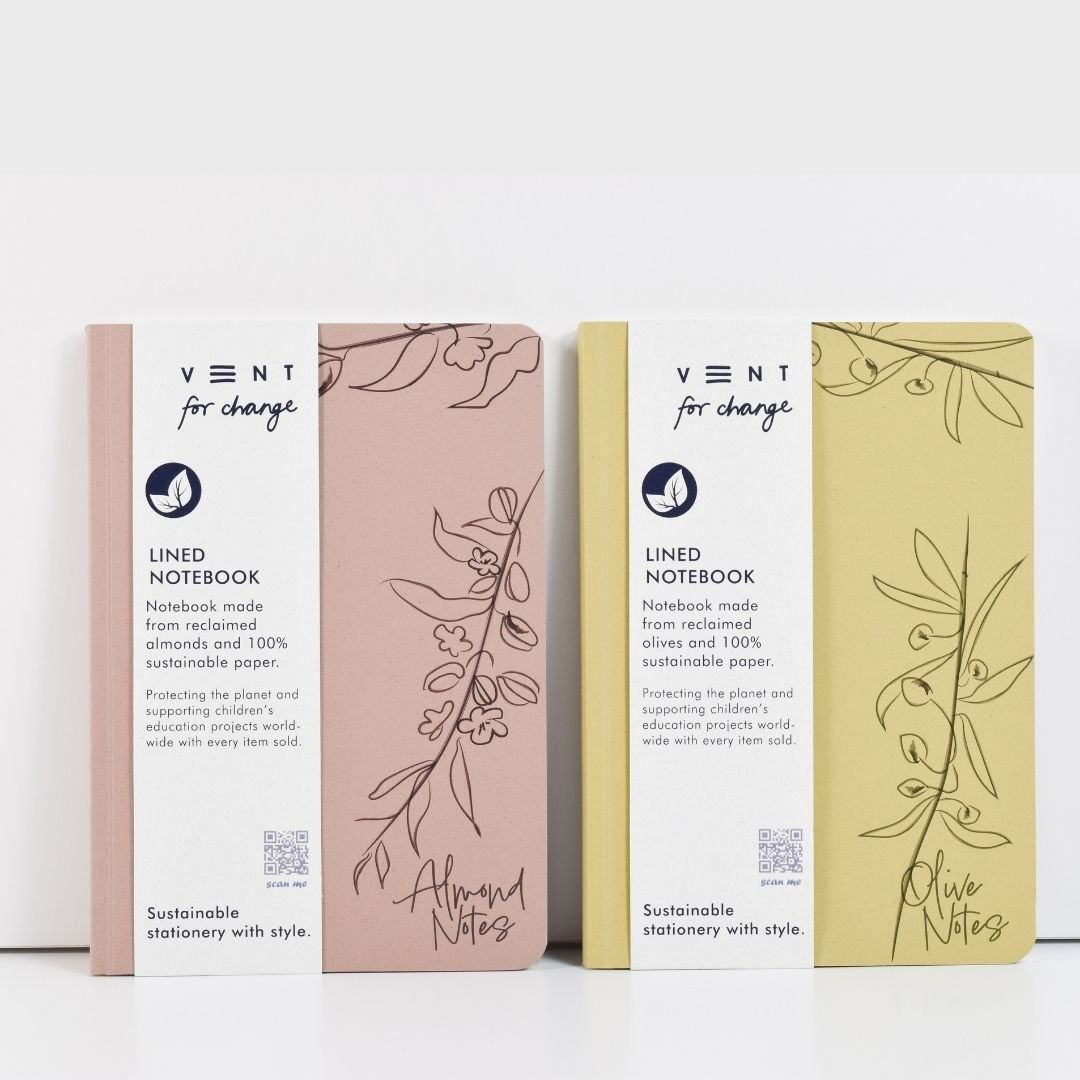 Enviro Notes A5 Lined Notebook - Almond - Vent for Change