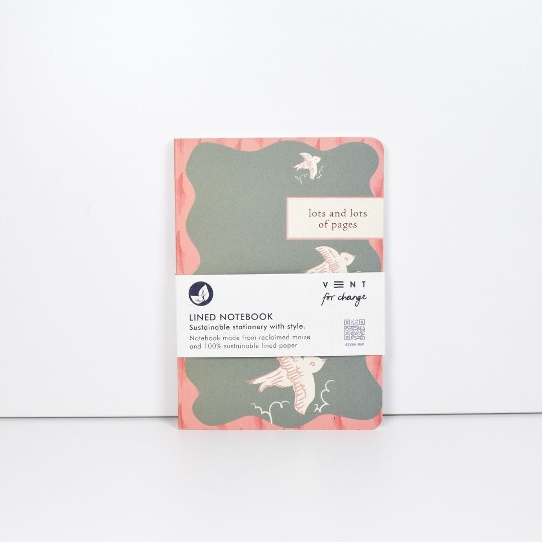 Enviro Notes A5 Lined Notebook - Maize - Vent for Change