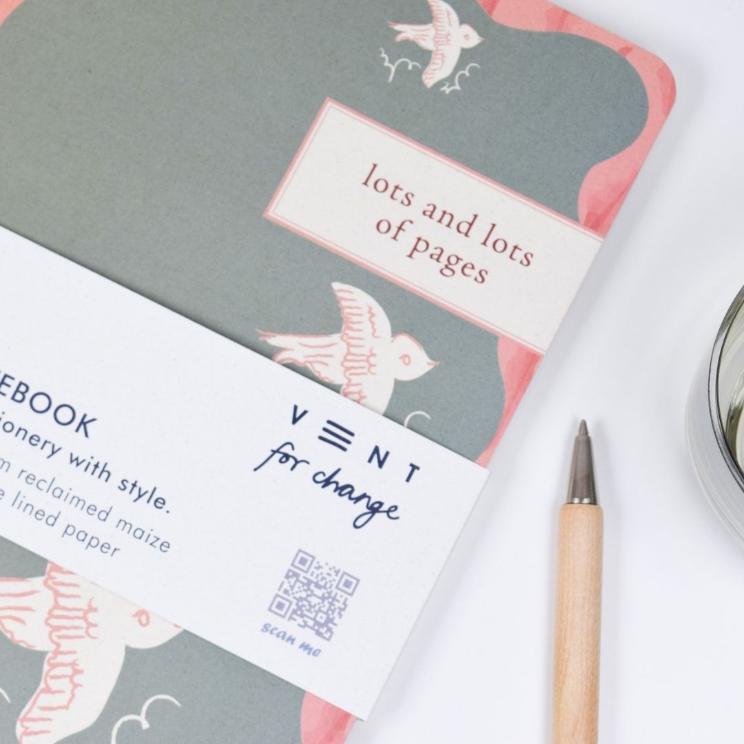 Enviro Notes A5 Lined Notebook - Maize - Vent for Change