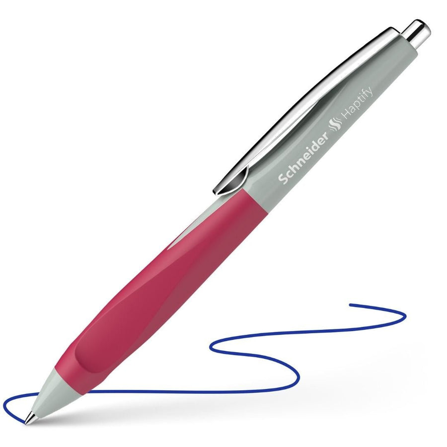 Ergonomic Writing Pen Haptify - Grey Magenta - Schneider