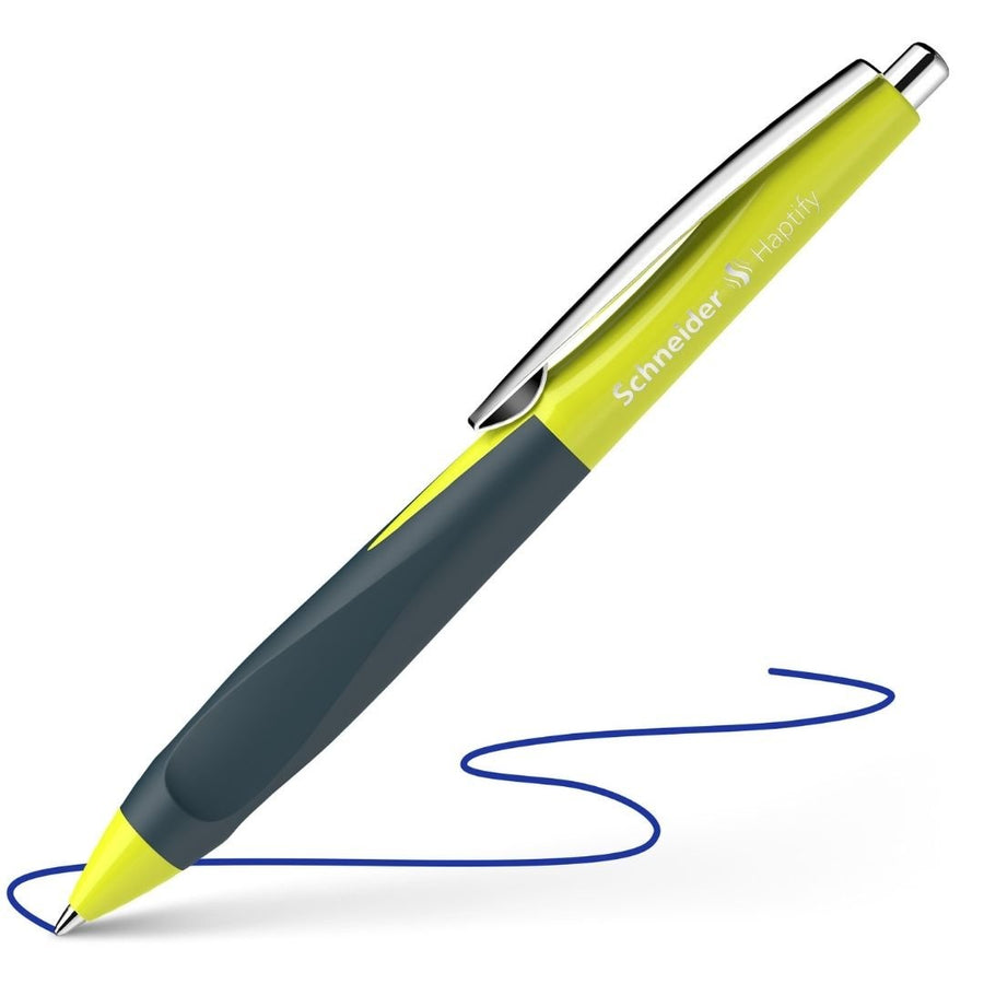 Ergonomic Writing Pen Haptify - Yellow Ocean - Schneider