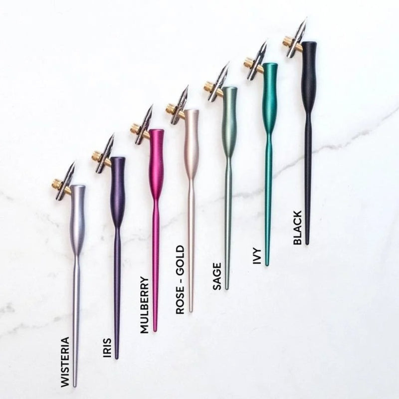 Flourish Oblique Calligraphy Dip Pen-Pens-Tom's Studio-Black