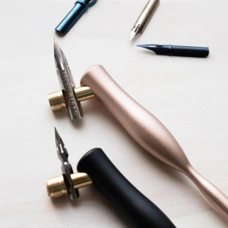 Flourish Oblique Calligraphy Dip Pen-Pens-Tom's Studio-Black