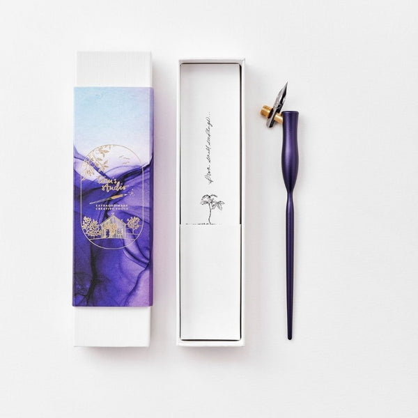 Flourish Oblique Calligraphy Dip Pen-Pens-Tom's Studio-Iris
