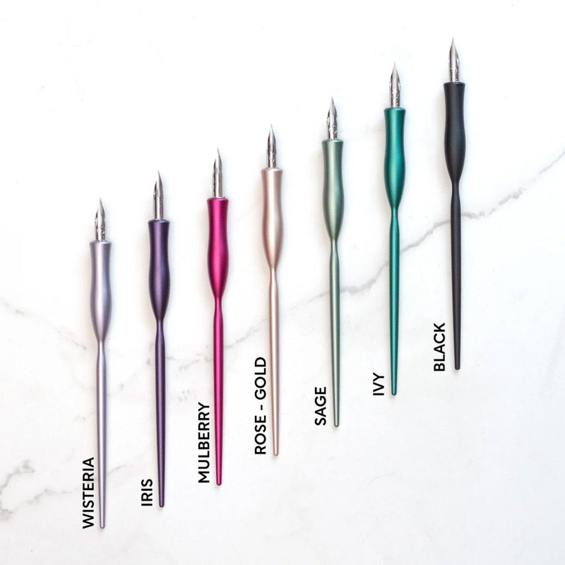 Flourish Straight Calligraphy Dip Pen-Pens-Tom's Studio-Black