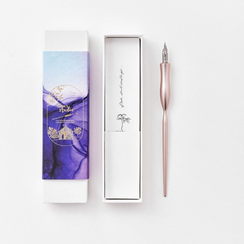 Flourish Straight Calligraphy Dip Pen-Pens-Tom's Studio-Rose gold