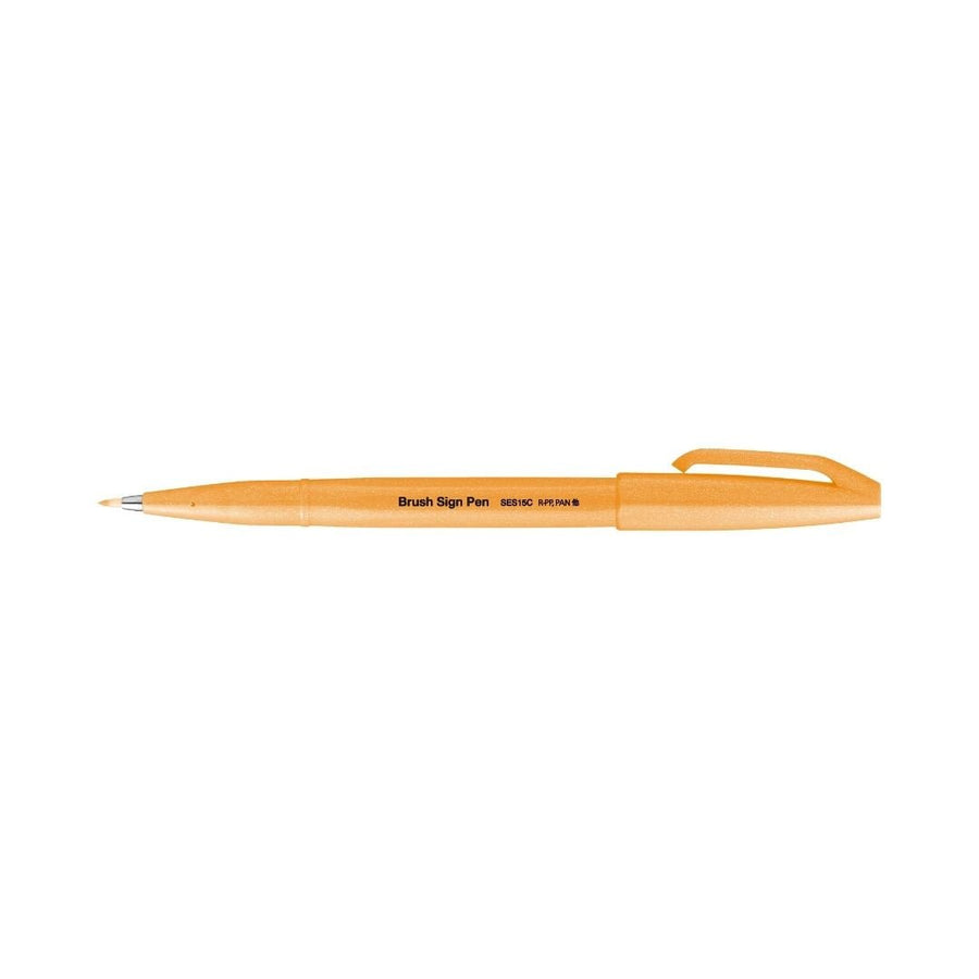 Fluorescent Orange Pentel Brush Sign Pen - Pentel - Pens - Under the Rowan Trees