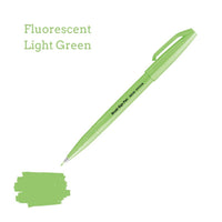 Pentel Brush Sign Pen - 36 colours - Fluorescent Light Green - Under the Rowan Trees