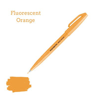 Pentel Brush Sign Pen - 36 colours - Fluorescent Orange - Under the Rowan Trees