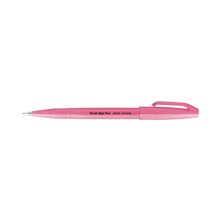 Fluorescent Pink Pentel Brush Sign Pen - Pentel - Pens - Under the Rowan Trees