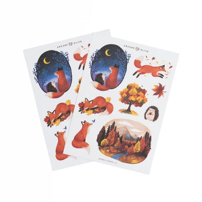 Forest Foxes Sticker Set - Archer & Olive