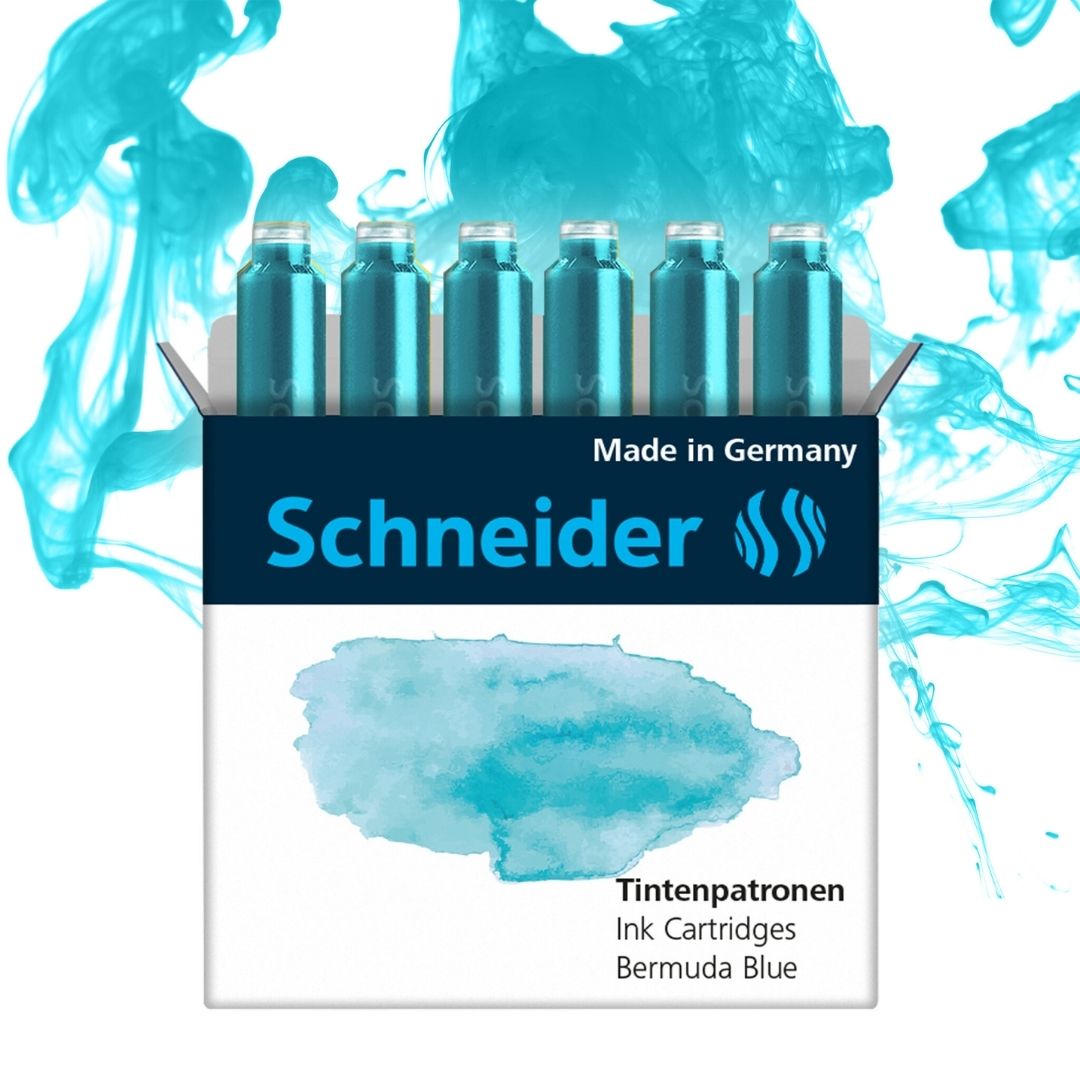Fountain Pen Ink Cartridges Pastel - Schneider - Bermuda Blue - Schneider