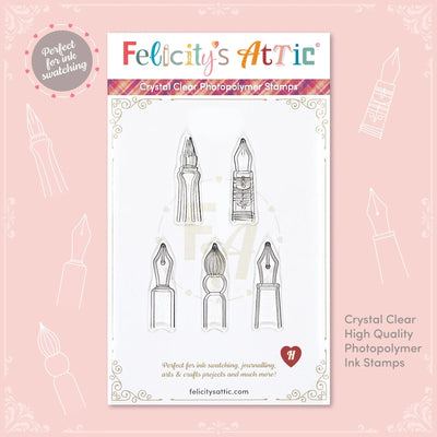 Fountain Pen Nib Stamps - Set H - Felicity's Attic