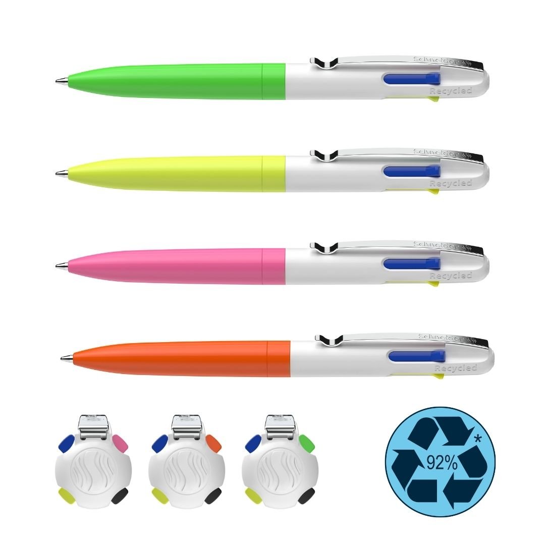 Four Colour Pen - Take 4 Neon - Neon Green - Schneider