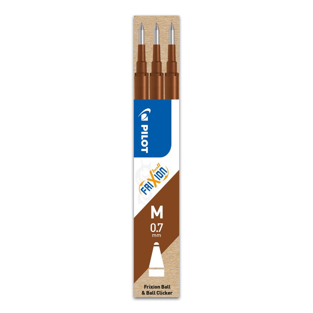 Frixion Ball Refills 0.7mm - 3 Pack - Brown - Pilot