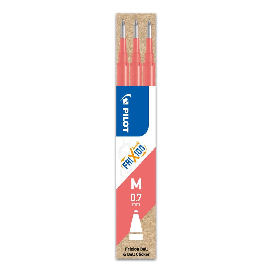 Frixion Ball Refills 0.7mm - 3 Pack - Coral Pink - Pilot