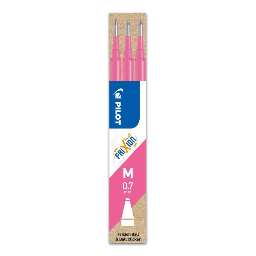 Frixion Ball Refills 0.7mm - 3 Pack - Pink - Pilot
