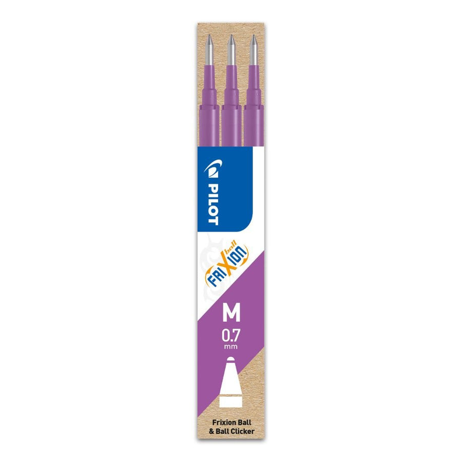 Frixion Ball Refills 0.7mm - 3 Pack - Purple - Pilot