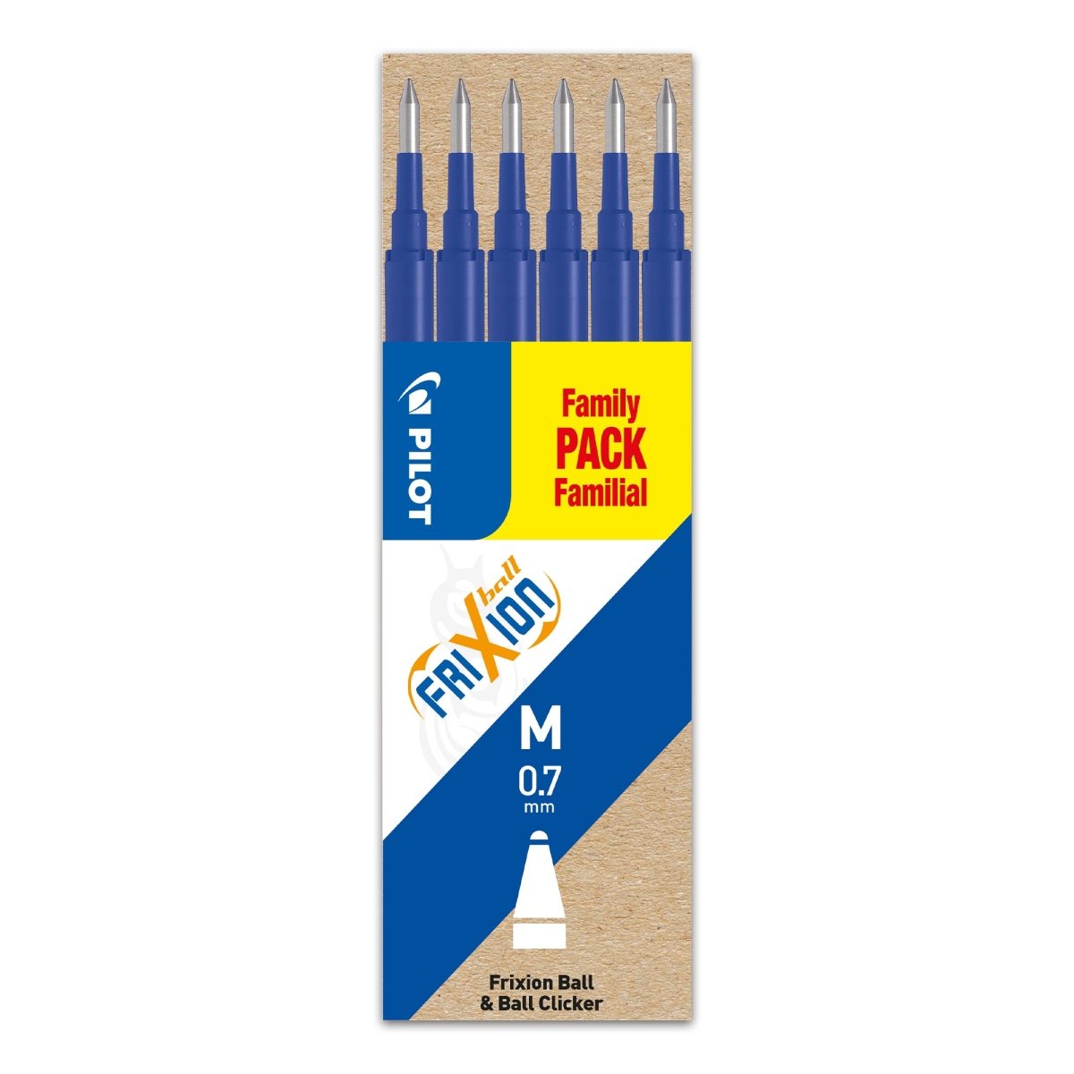 Frixion Ball Refills 0.7mm - 6 Pack - Blue - Pilot