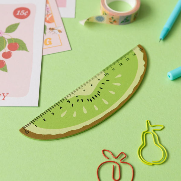 Fruit Wooden Ruler-Rulers-Under the Rowan Trees-Kiwi