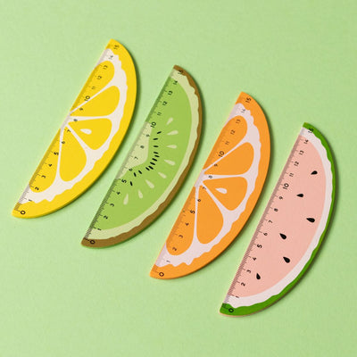 Fruit Wooden Ruler-Rulers-Under the Rowan Trees-Lemon