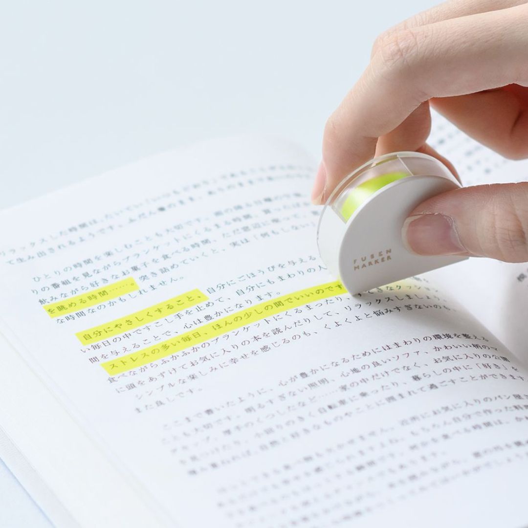 Fusen Marker Refills - Sticky Note Tape - Study Blue - Kanmido