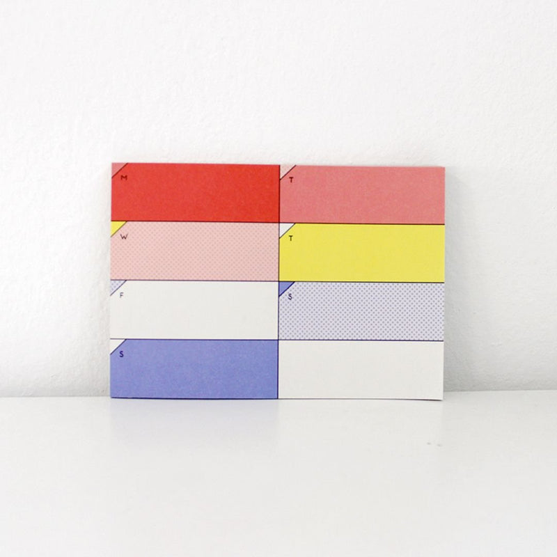 Mini Weekly Desk Pad - Paperways Palette-Notepads-Paperways-Girl With Hair Ribbon