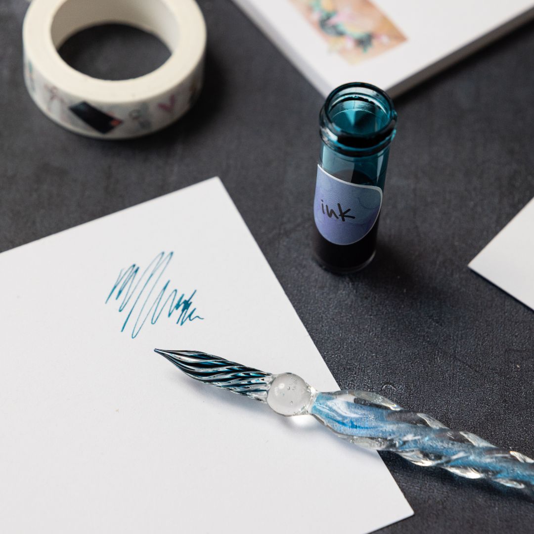 Glass Dip Pen - White - Under the Rowan Trees