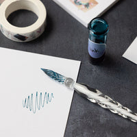 Glass Dip Pen - White - Under the Rowan Trees