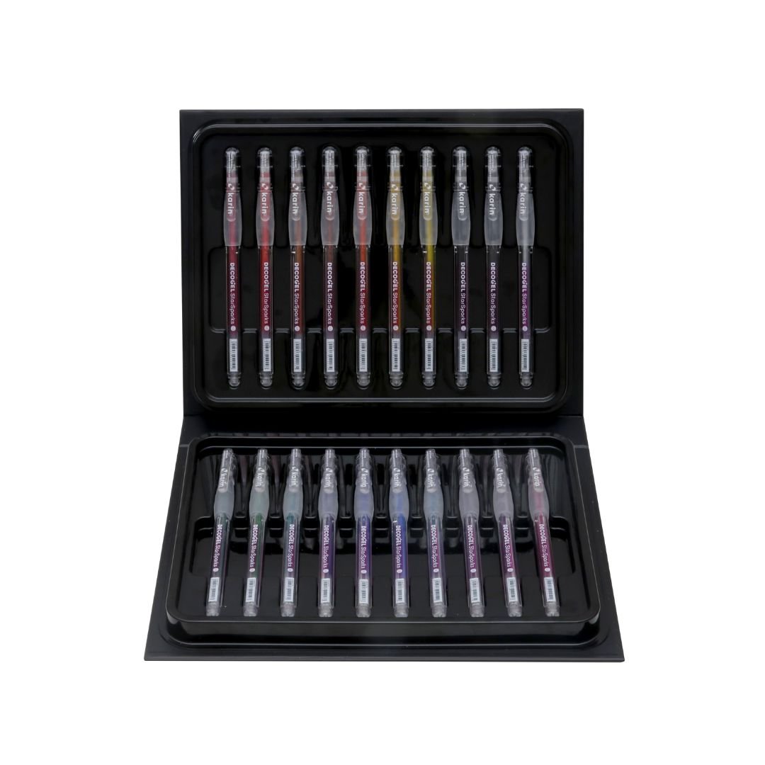 Glitter Gel Pens Set of 20 Star Sparks Decogel - Karin
