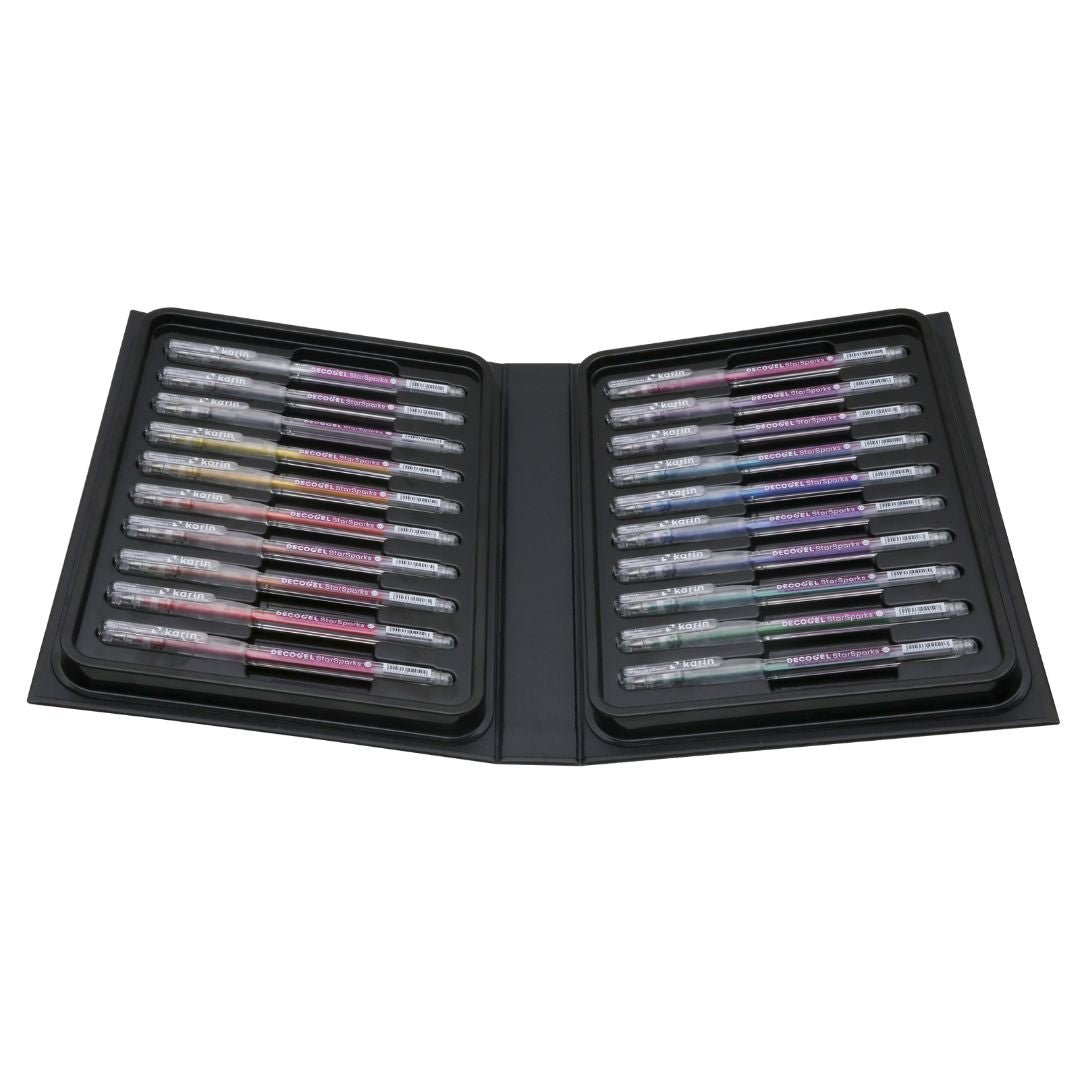Glitter Gel Pens Set of 20 Star Sparks Decogel - Karin