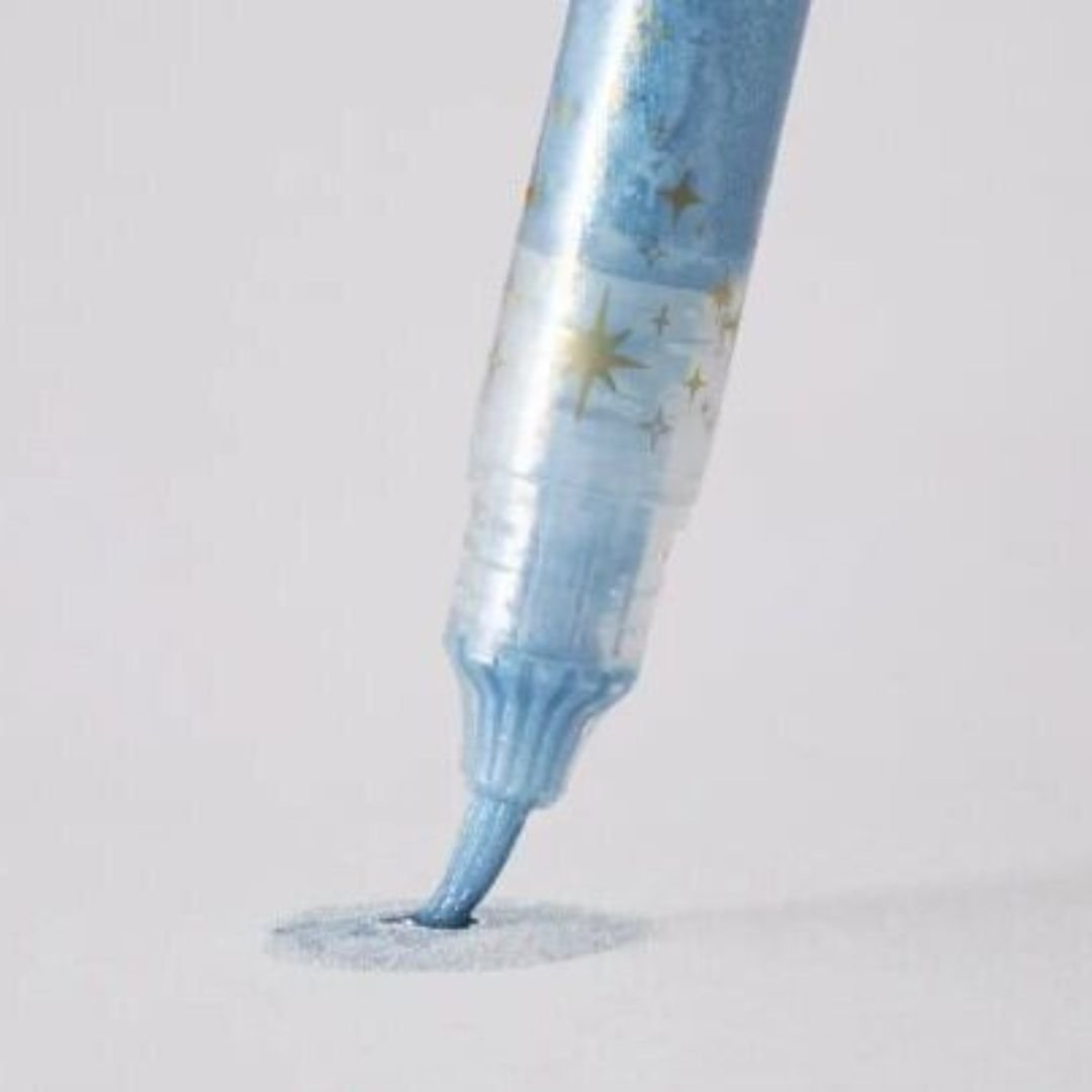 Glitter Starflake Brush Pen - Pentel - Blue - Pentel