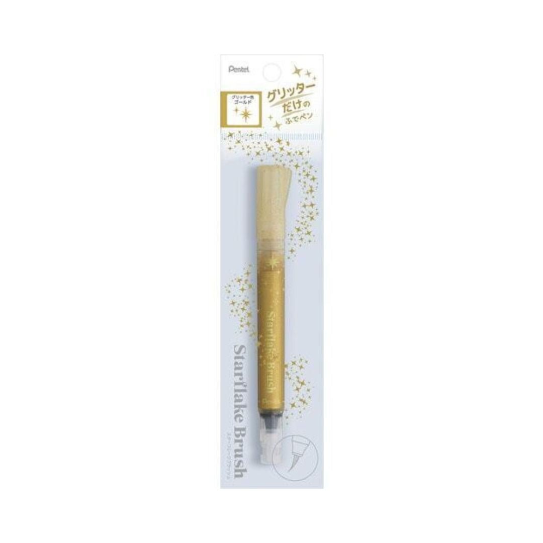 Glitter Starflake Brush Pen - Pentel - Gold - Pentel