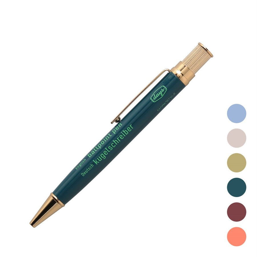 Gold - Plated Brass Pen MARK'STYLE - Dusty Blue - Mark's Inc.