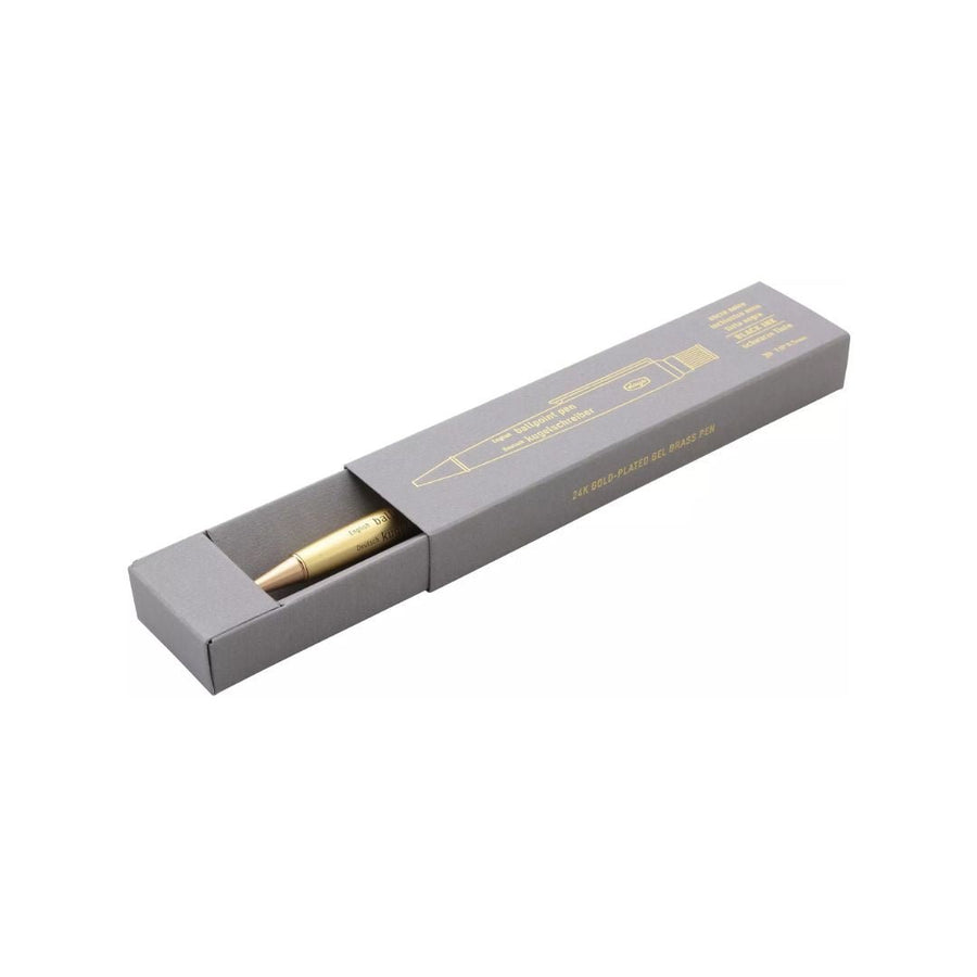 Gold - Plated Brass Pen MARK'STYLE - Dusty Blue - Mark's Inc.