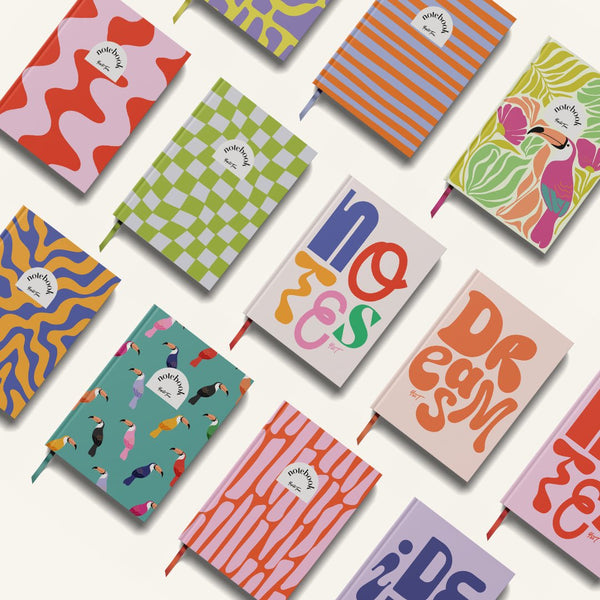Graphic A5 Lined Notebooks Yop & Tom-Notebooks-Yop & Tom-Electric Maze