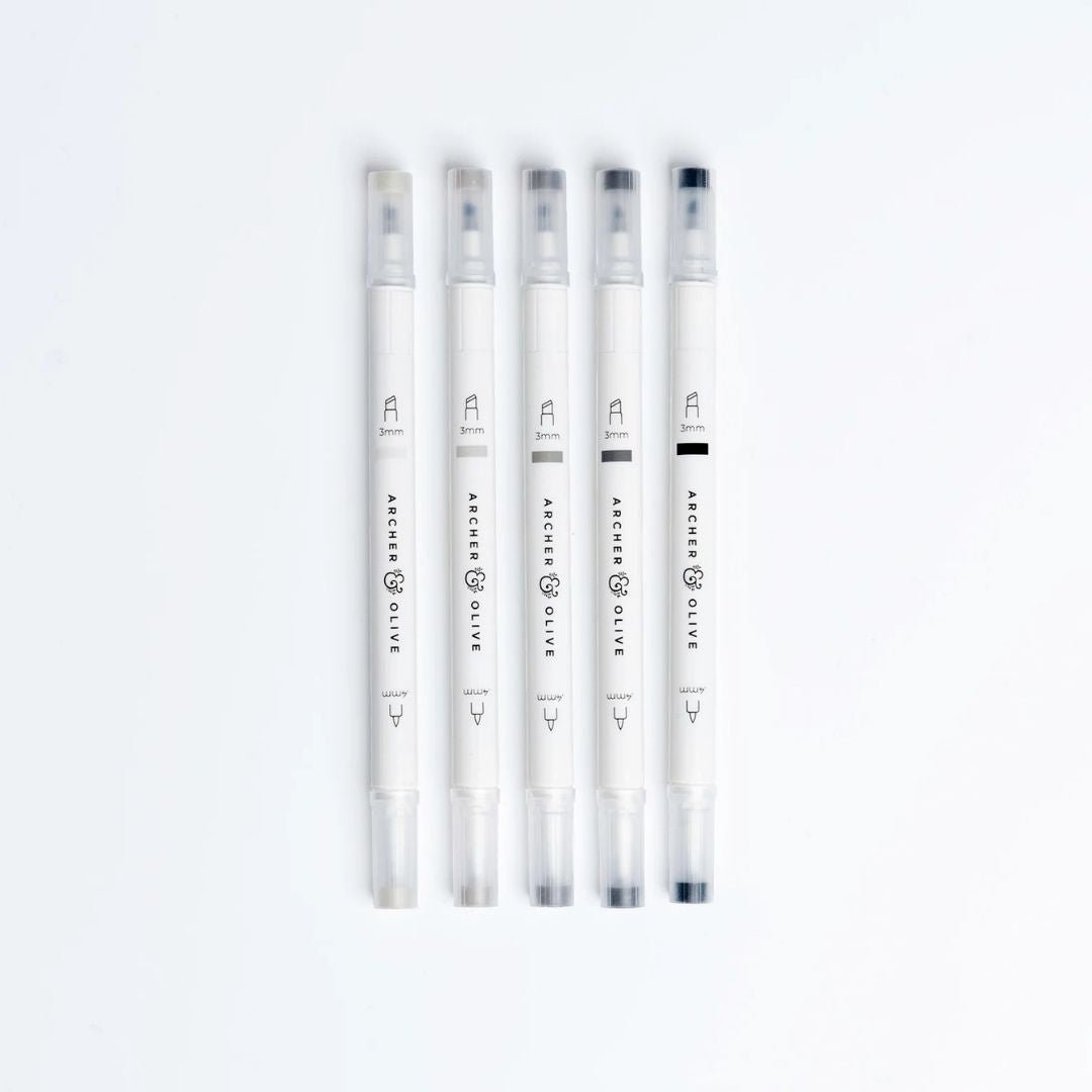 Greyscale Duographs - Archer & Olive - Archer & Olive