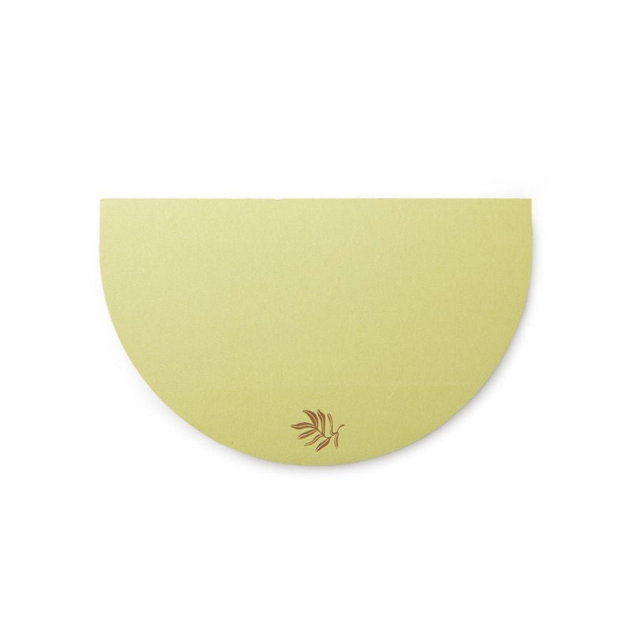 Half Moon Notepad With Gold Foil Details-Notepads-Designworks Collective-Green