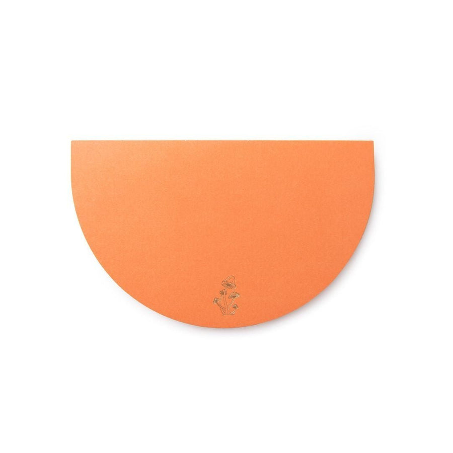Half Moon Notepad With Gold Foil Details-Notepads-Designworks Collective-Orange