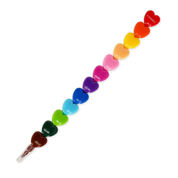Heart Stackable Crayons Legami-Coloured Pencils-Legami-