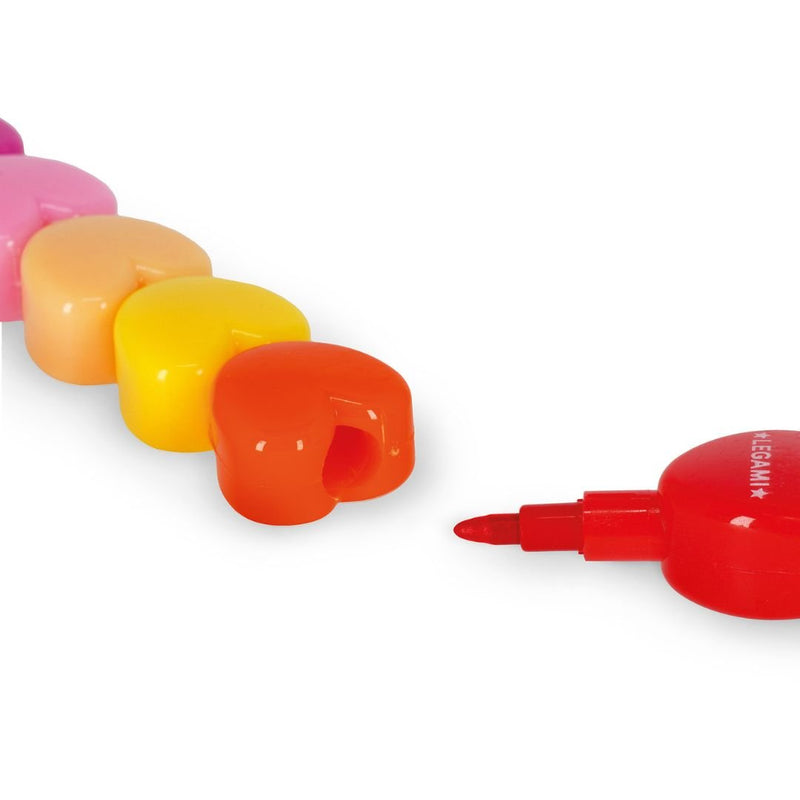 Heart Stackable Crayons Legami-Coloured Pencils-Legami-