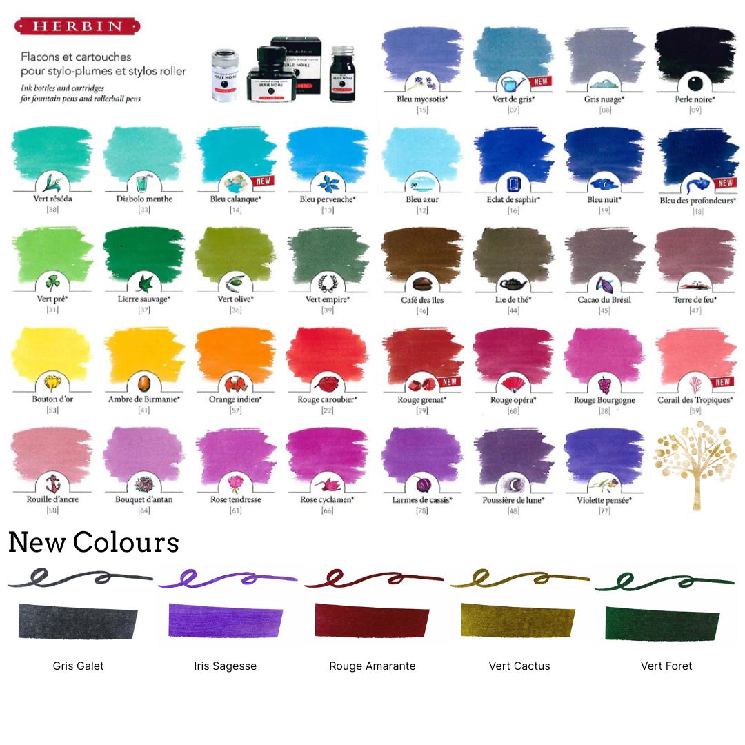 Herbin Fountain Pen Ink Bottle 10ml - Ambre de Birmanie - Herbin