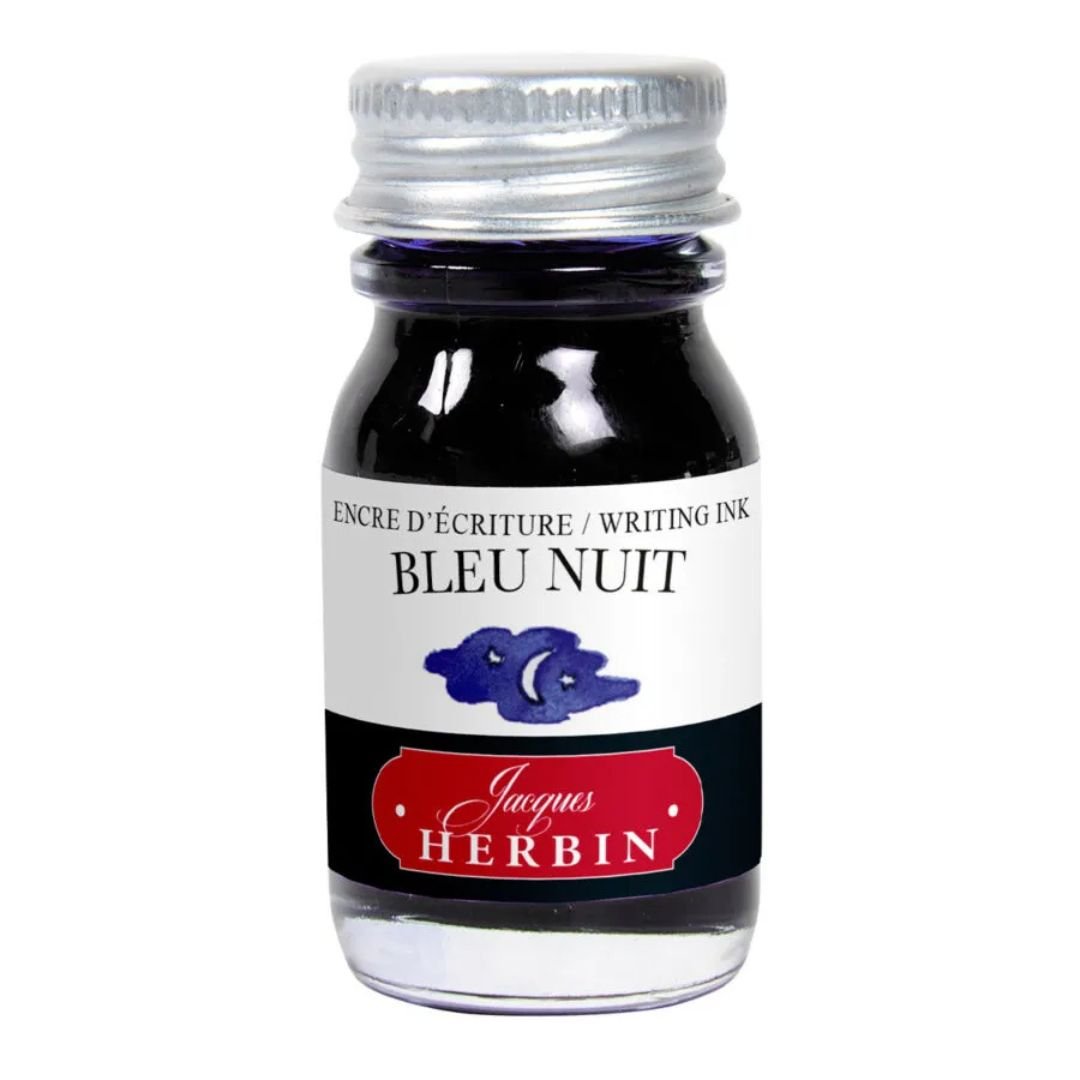 Herbin Fountain Pen Ink Bottle 10ml - Bleu Nuit - Herbin