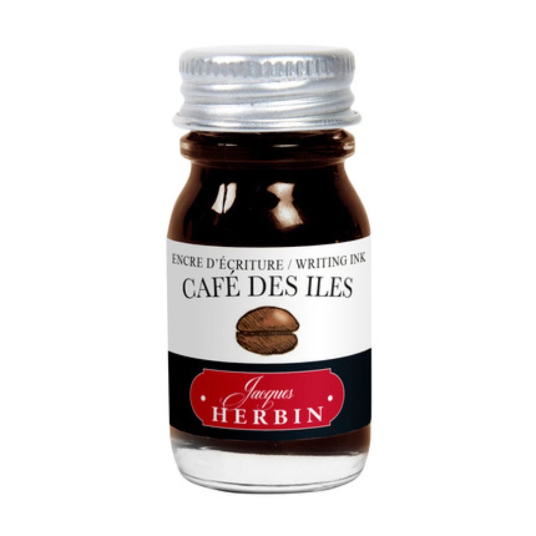 Herbin Fountain Pen Ink Bottle 10ml - Cafe des Iles - Herbin
