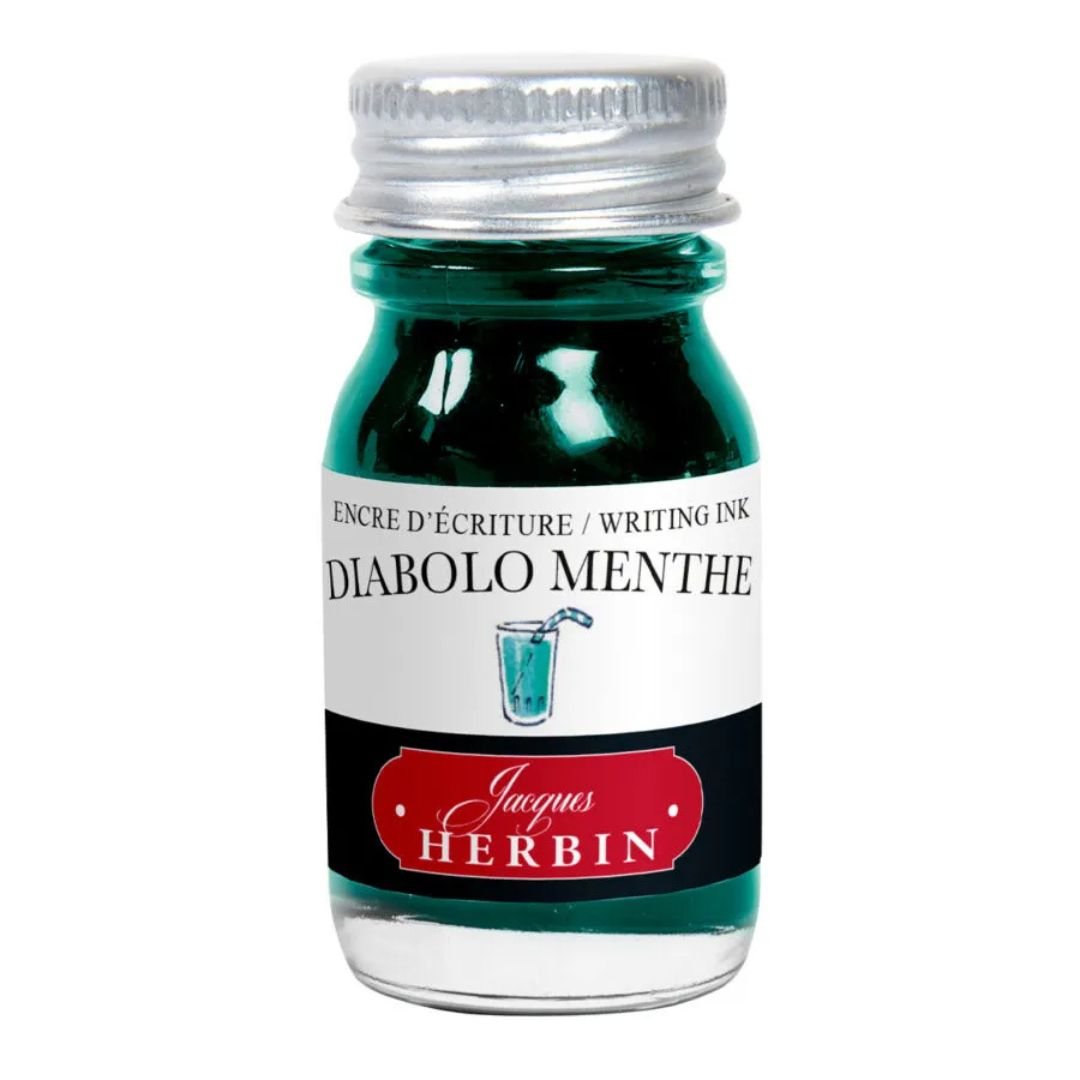 Herbin Fountain Pen Ink Bottle 10ml - Diabolo Menthe - Herbin