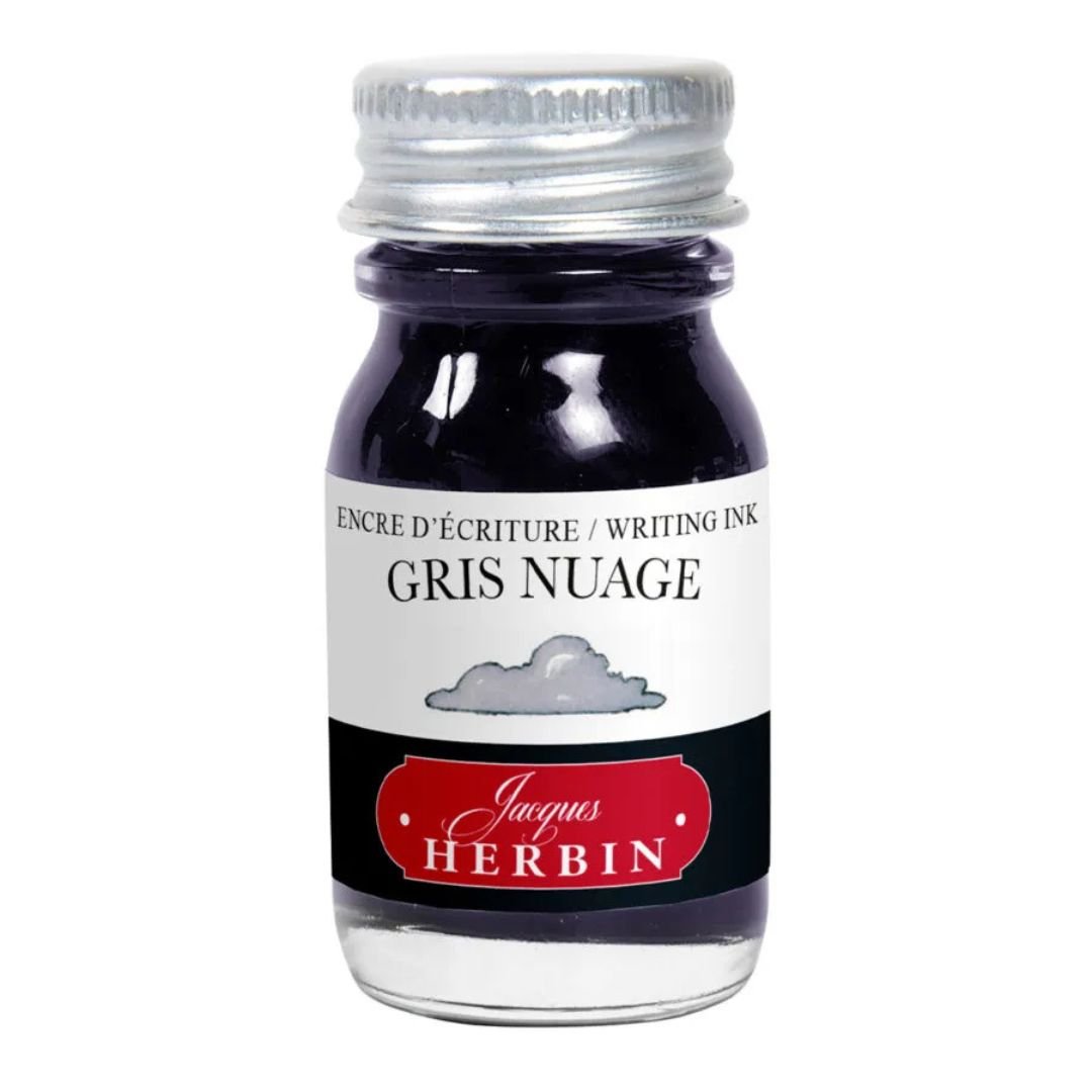 Herbin Fountain Pen Ink Bottle 10ml - Gris Nuage - Herbin