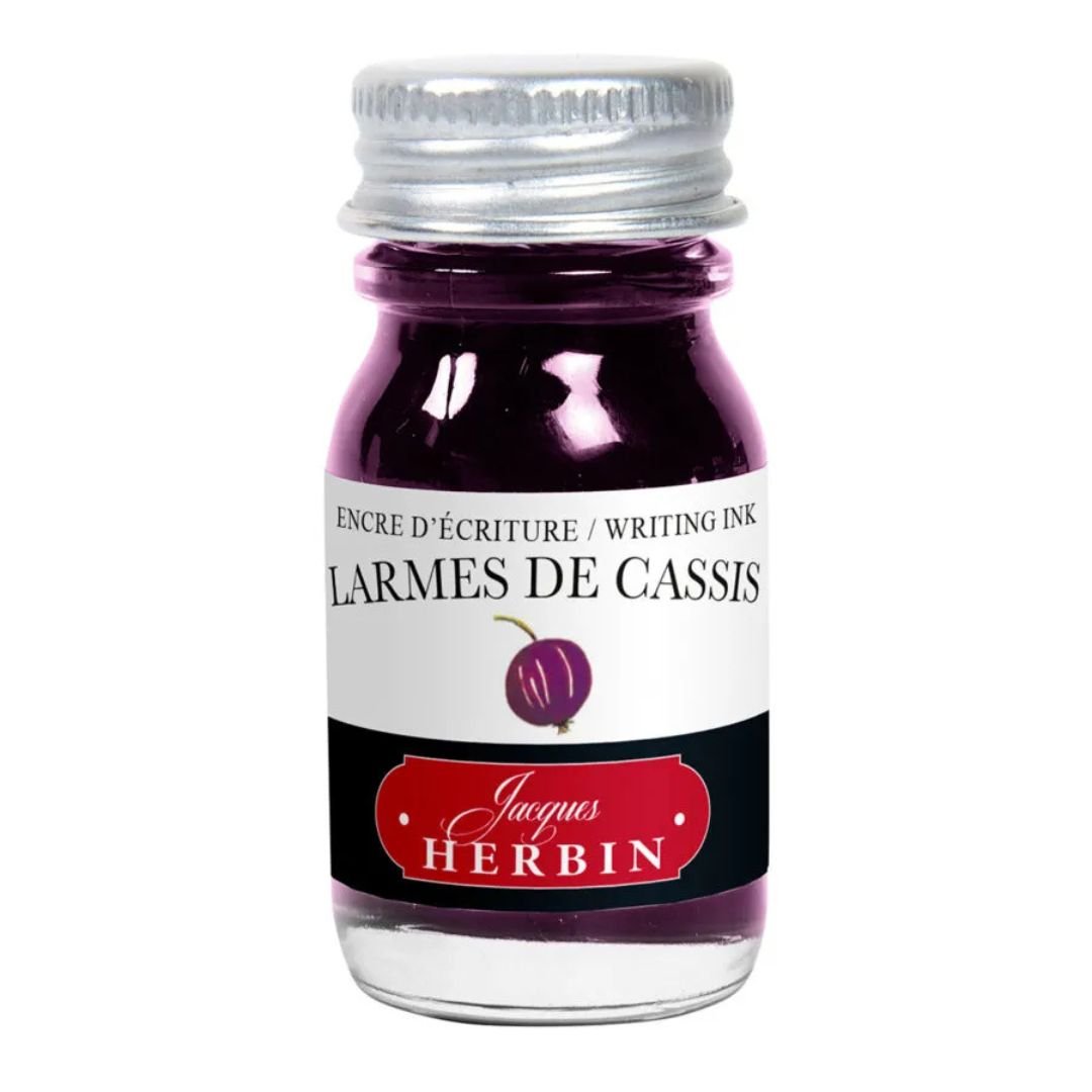 Herbin Fountain Pen Ink Bottle 10ml - Larmes de Cassis - Herbin