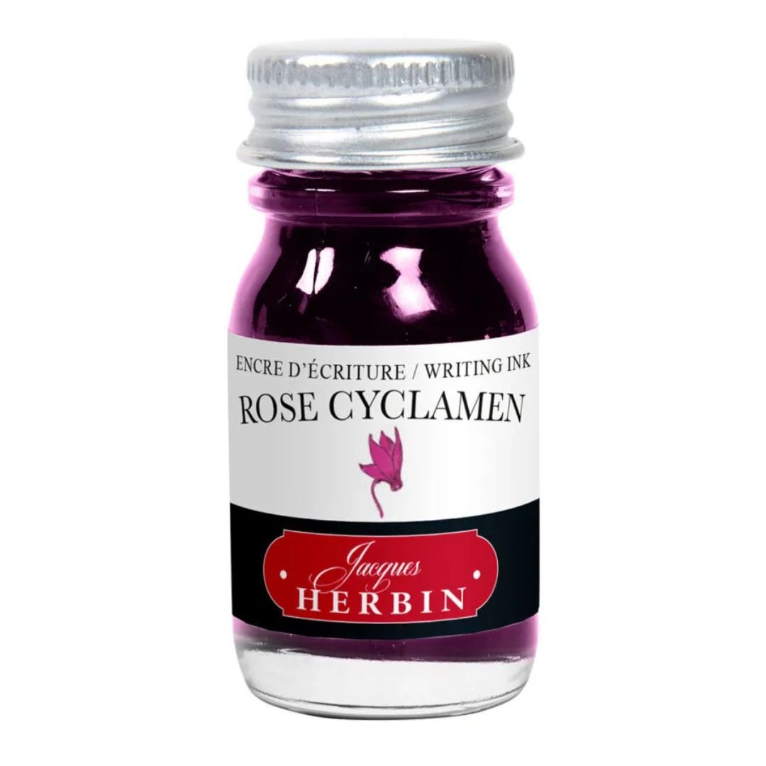 Herbin Fountain Pen Ink Bottle 10ml - Rose Cyclamen - Herbin